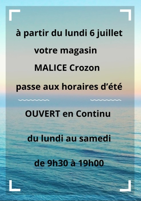 Ouvert en continu l'été